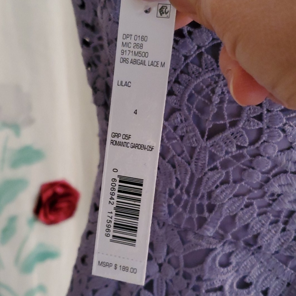 Gianni Bini Lavender Lace Midi Dress - Picture 7 of 9